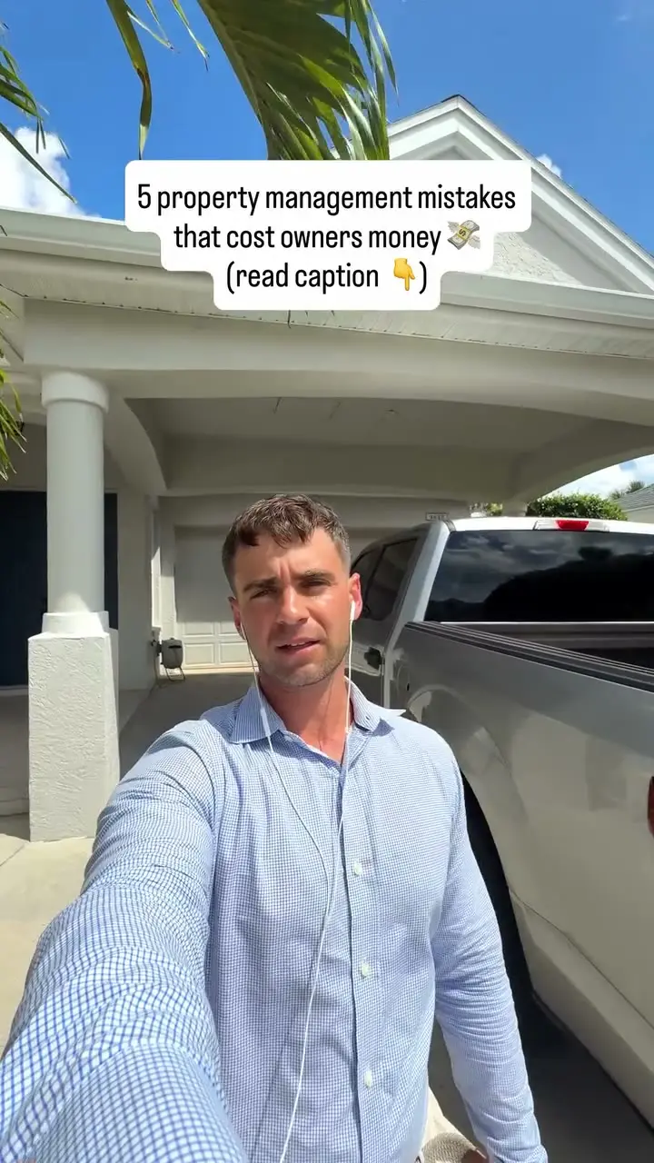 Richard outside a home talking about property management mistakes